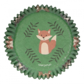 Cupcake Baking Cases - Forrest Animals